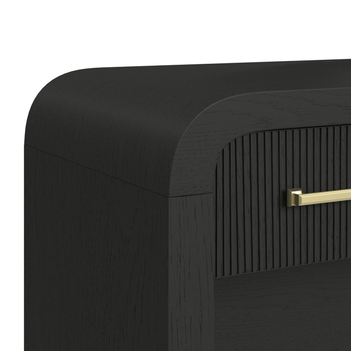 Ridgemont Dressing Table in Black with Grain