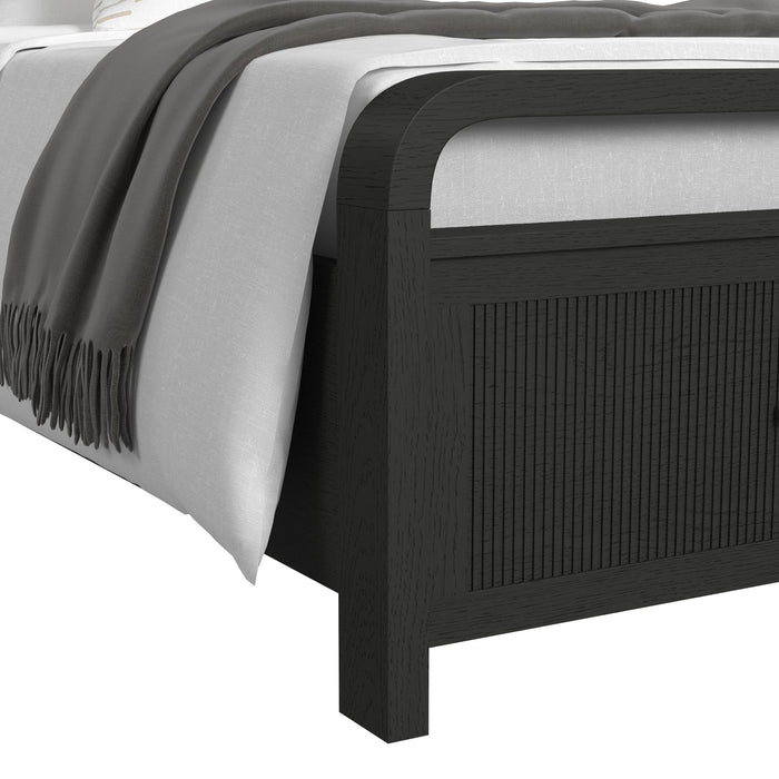 Ridgemont Storage Bedroom Set in Black with Grain