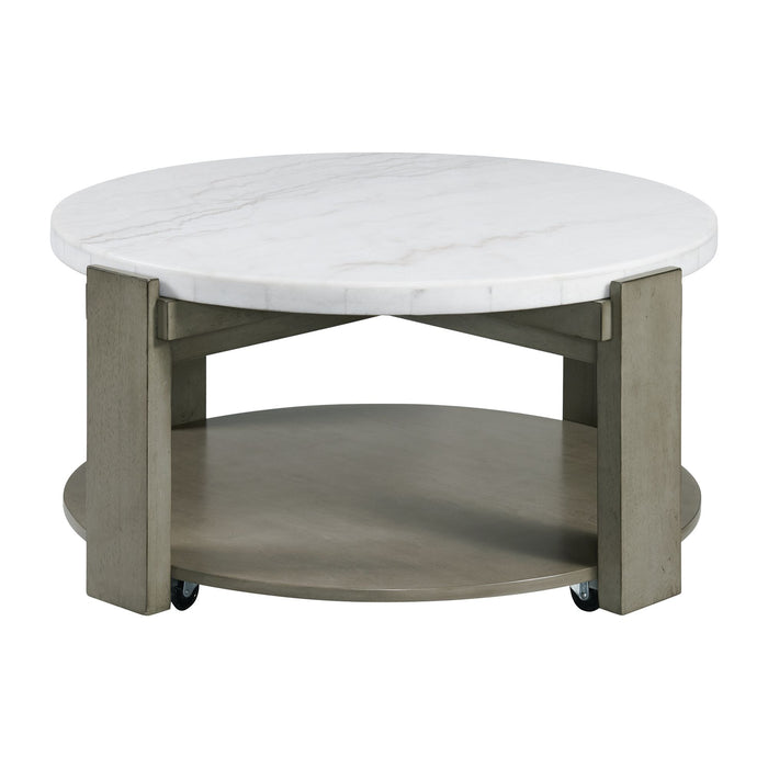 Rosamel Round Coffee Table in Ash Brown