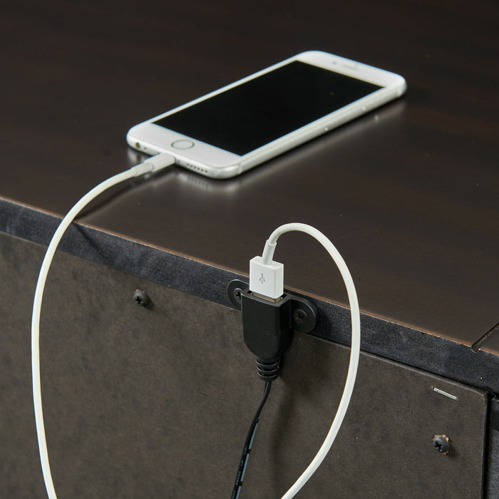 Slater Nightstand w/USB Black