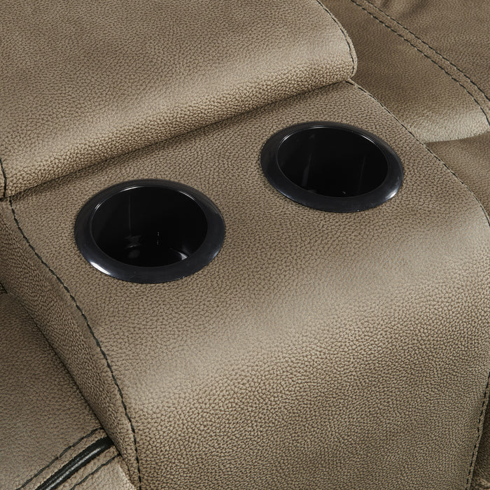 Sorrento 2PC Living Room Set in T101 Brown-Sofa & Loveseat