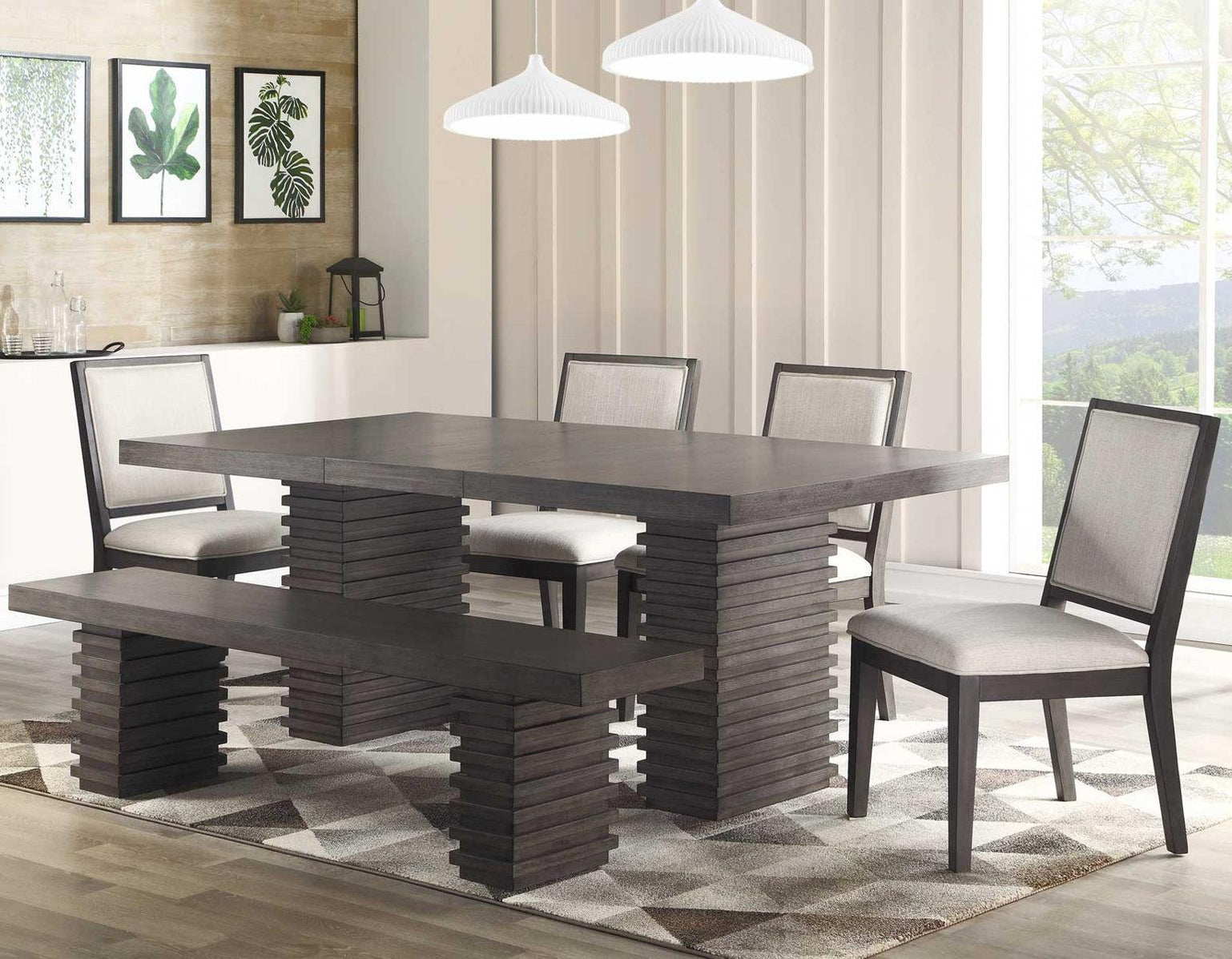 Steve Silver Mila Bench in Washed Grey — Furniture One (Forney,TX)