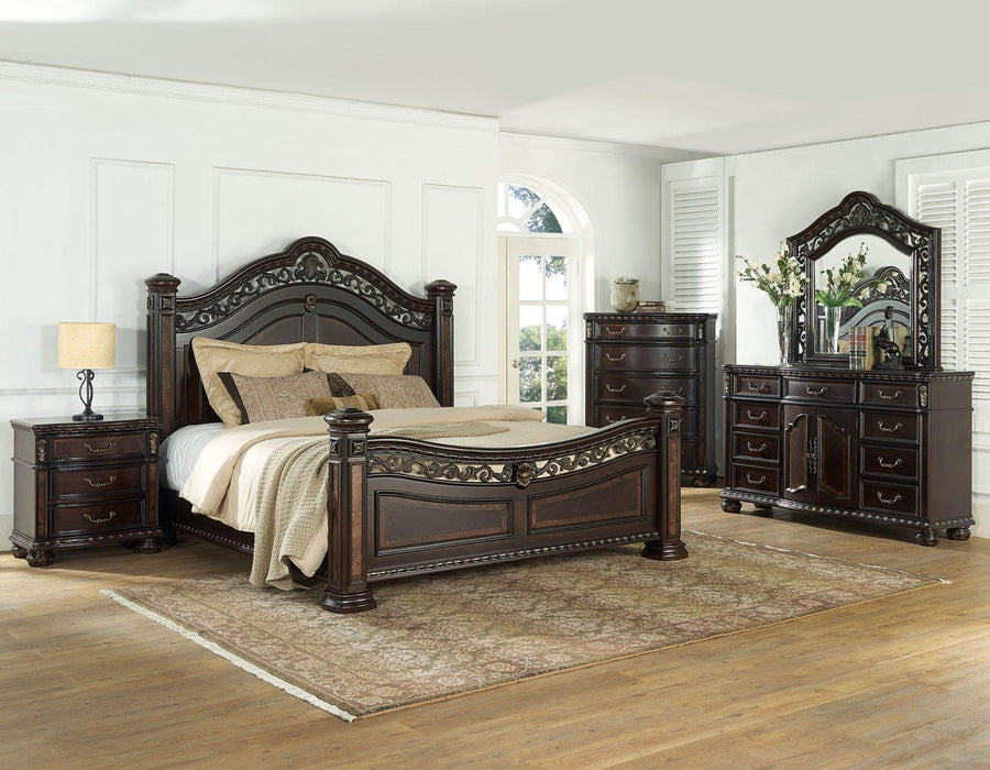 Steve Silver Monte Carlo King Poster Bed in Cocoa