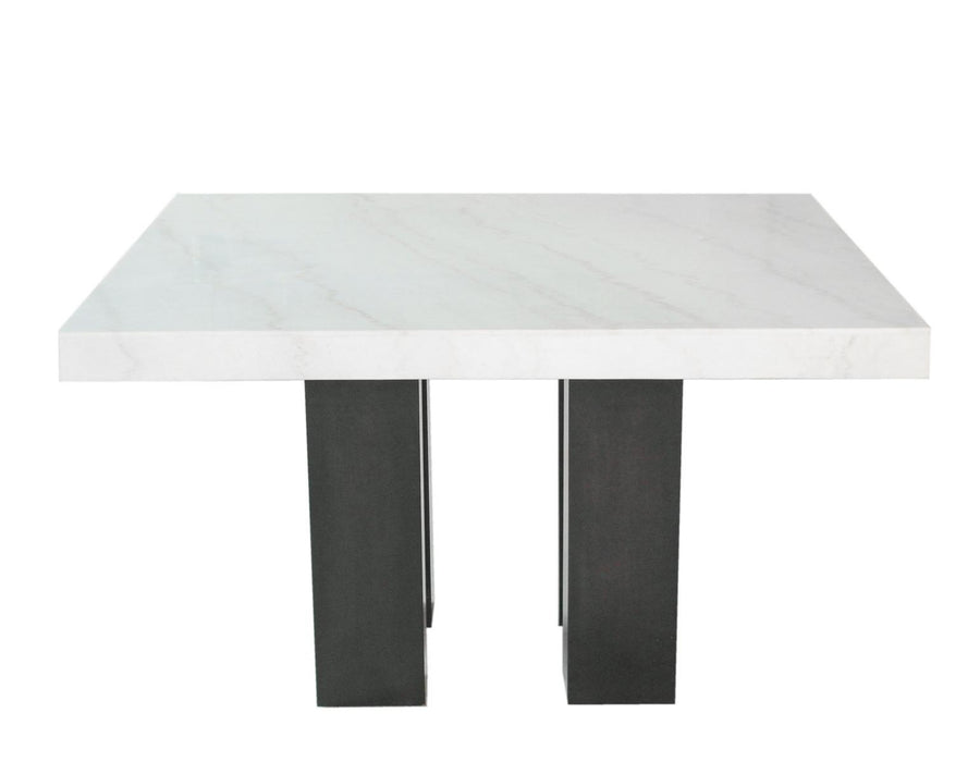 Steve Silver Camila Marble Top Counter Table in White
