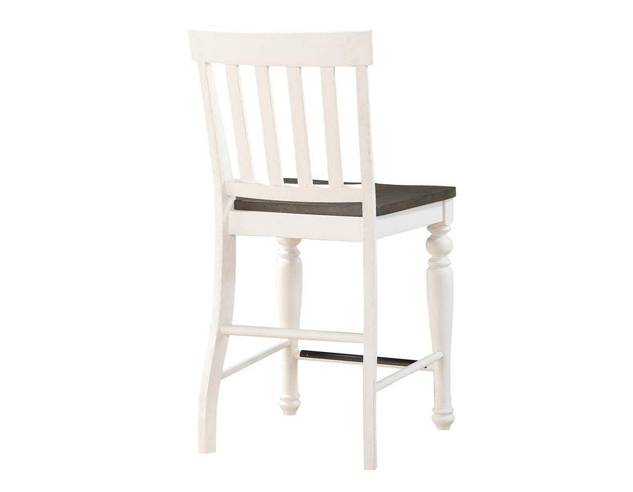 Steve Silver Joanna Counter Chair in Two-tone Ivory and Mocha (Set of 2)