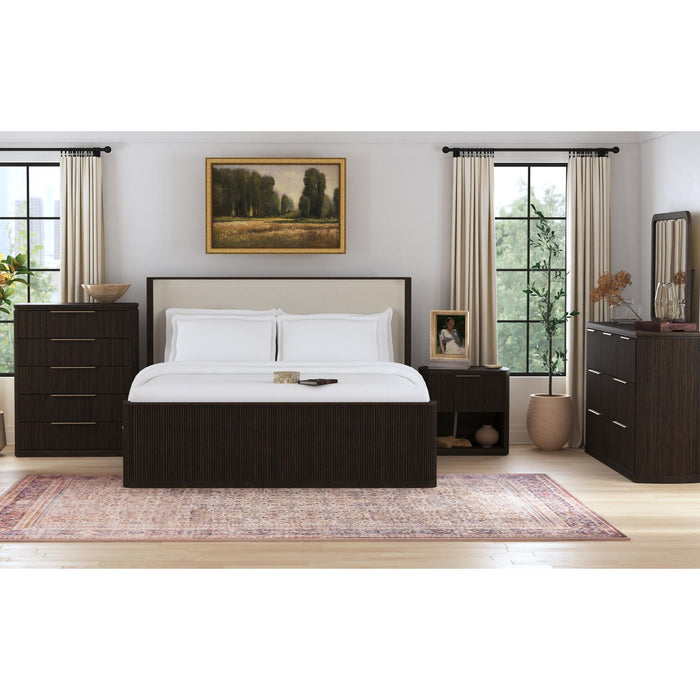 Sylvie 5-Drawer Chest in Dark Brown