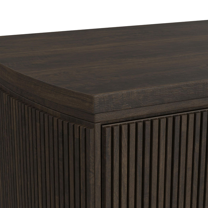 Sylvie 1-Drawer Nightstand with Touch Light in Dark Brown LED
