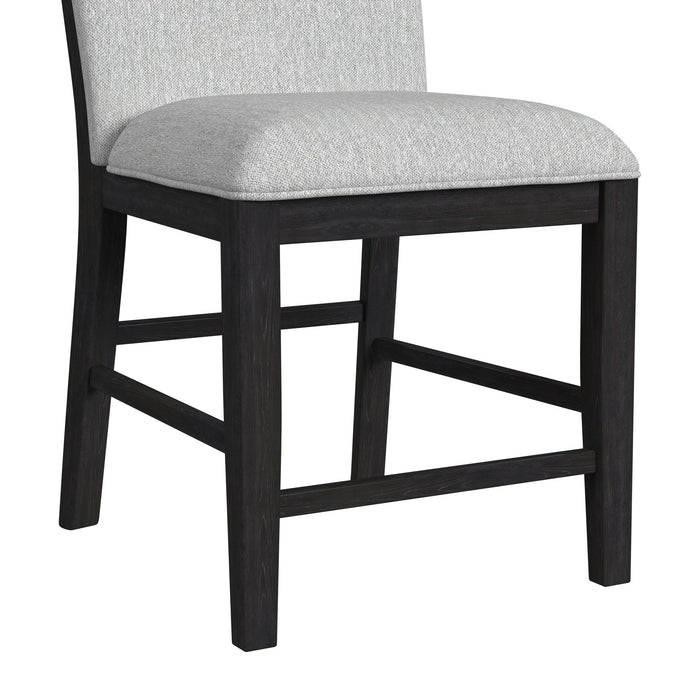 Transcend Counter Side Chair with Light Grey Fabric in Charcoal (2 Per Carton)
