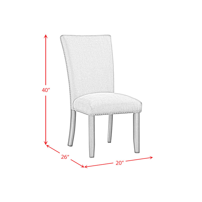Transcend Dining Side Chair with Light Grey Fabric in Charcoal (2 Per Carton)