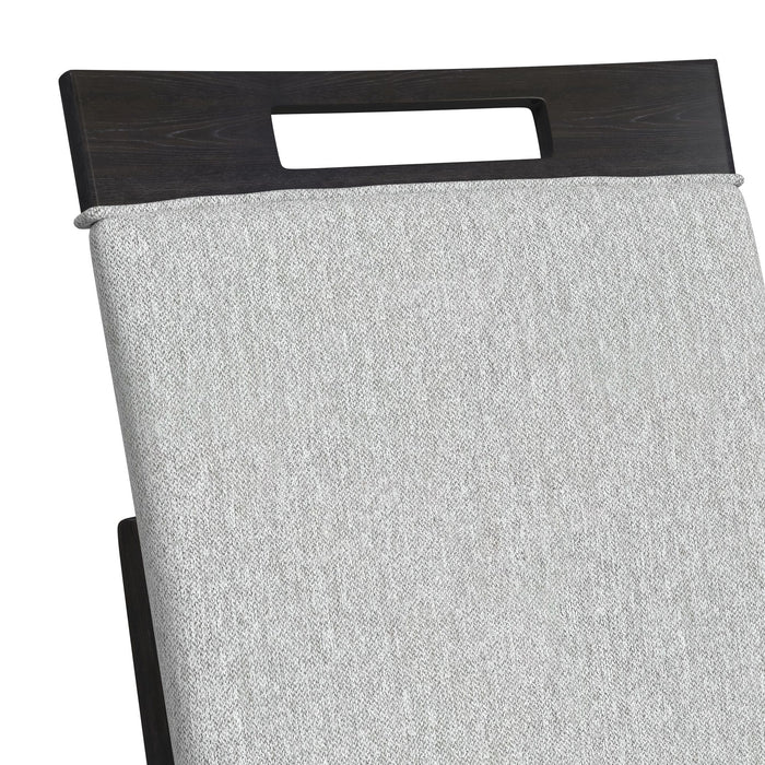 Transcend Dining Side Chair with Light Grey Fabric in Charcoal (2 Per Carton)