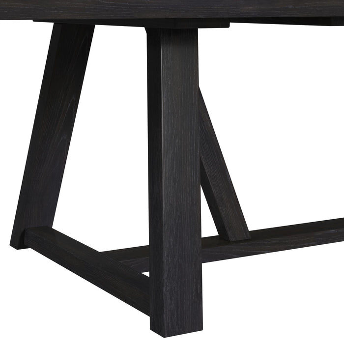 Transcend Dining Table with 22" Leaf in Charcoal