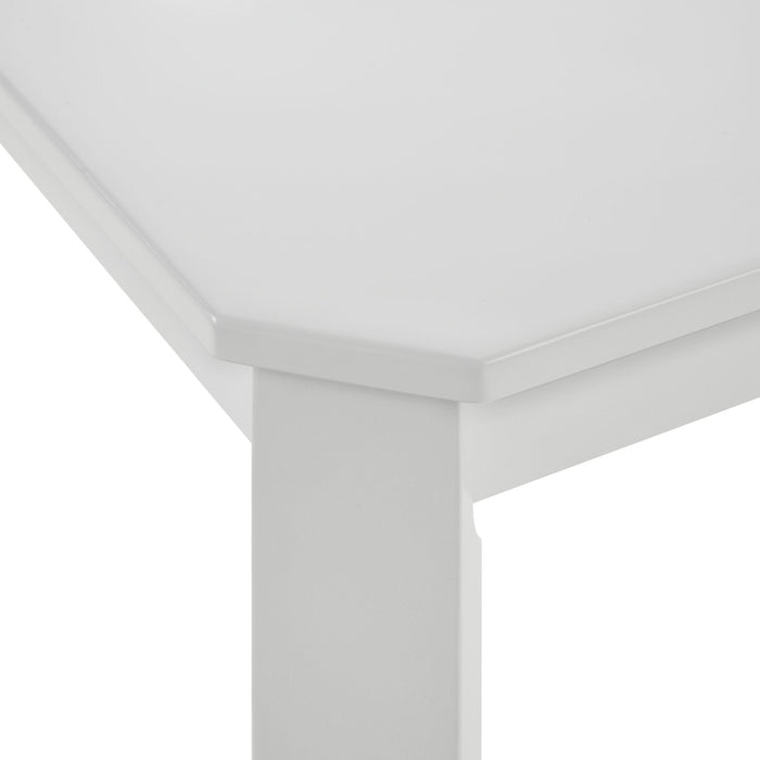 Travis Youth 5PC Dining Set with Table and 4 Chairs in White