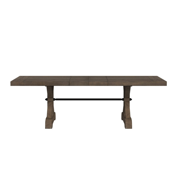 Yellowstone Dining Table with 2x12" Leaves in Medium Brown