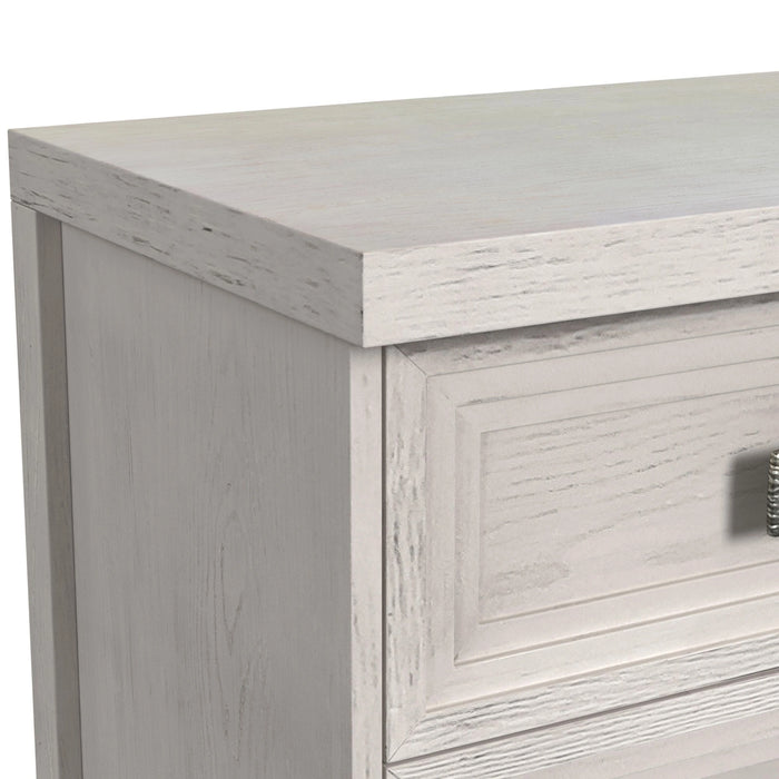 Avalanche Dresser and Mirror Set in Antique White