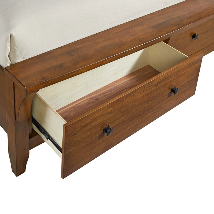 Gage Sleigh Storage Bedroom Set in Chestnut