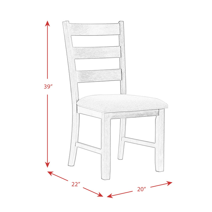 Martin Dining Side Chair with Grey Fabric - Black Finish (2 Per Carton)