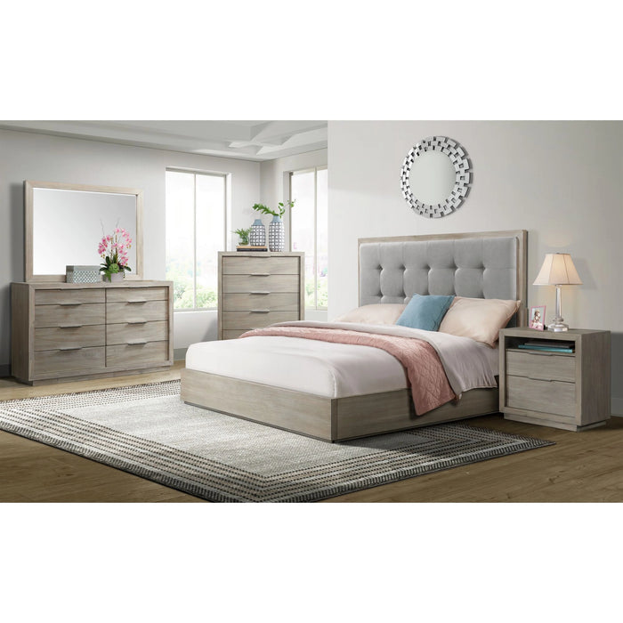 Arcadia Dresser & Mirror Set in Grey