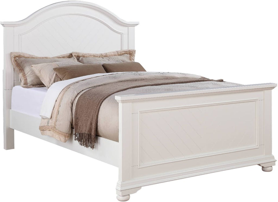 Elements International Brook White Full Panel Bed in Lacquer White image