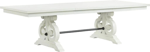 Elements International Stone Dining Table in White DST700DTC image
