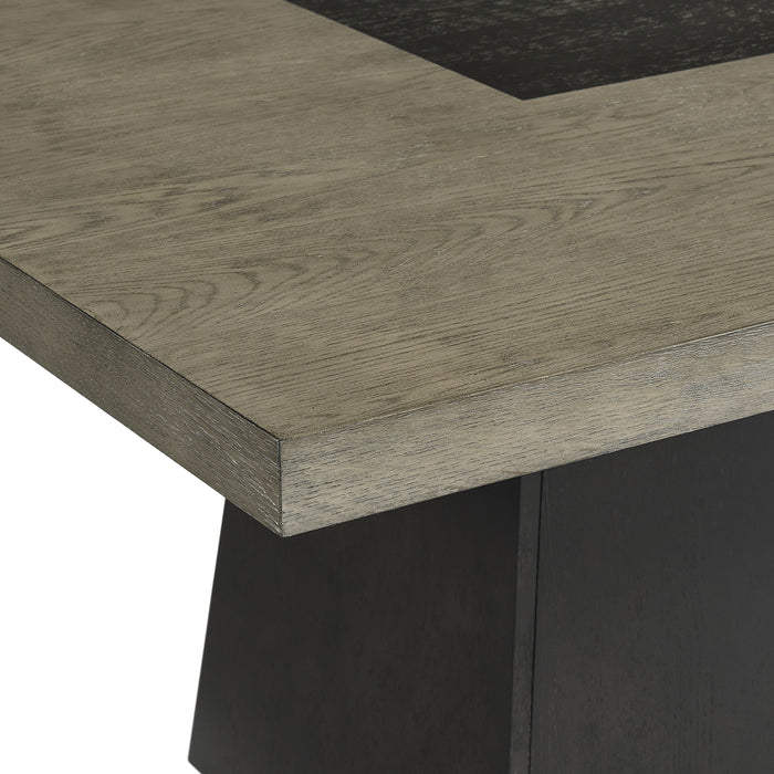 Jemma End Table in Grey and Dark Espresso
