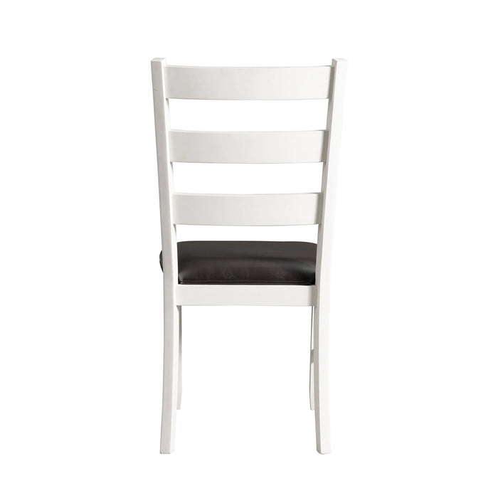 Martin 5 Pc Dining set (Dark Brown Top - White Base)