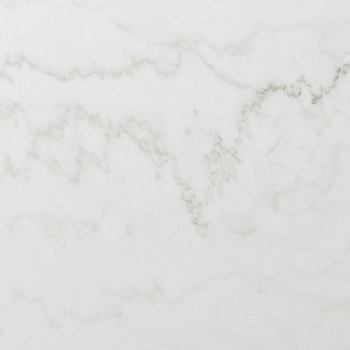 Elements International Francesca Rectangular Dining Table in White and Black