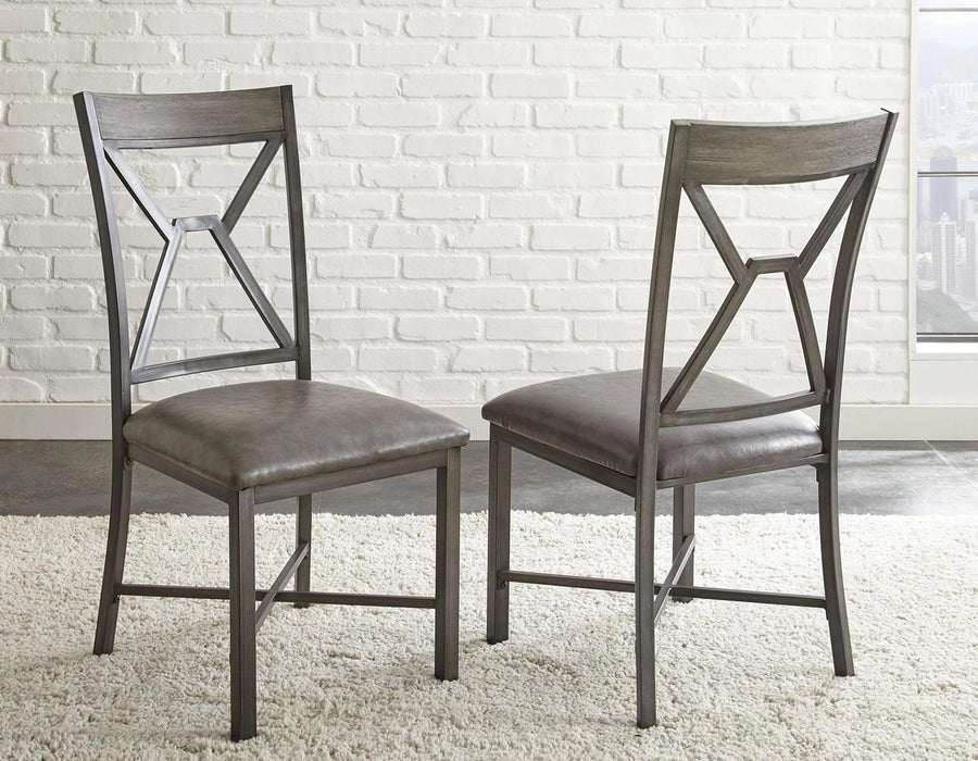 Steve Silver Alamo Side Chair in Gray (Set of 2)