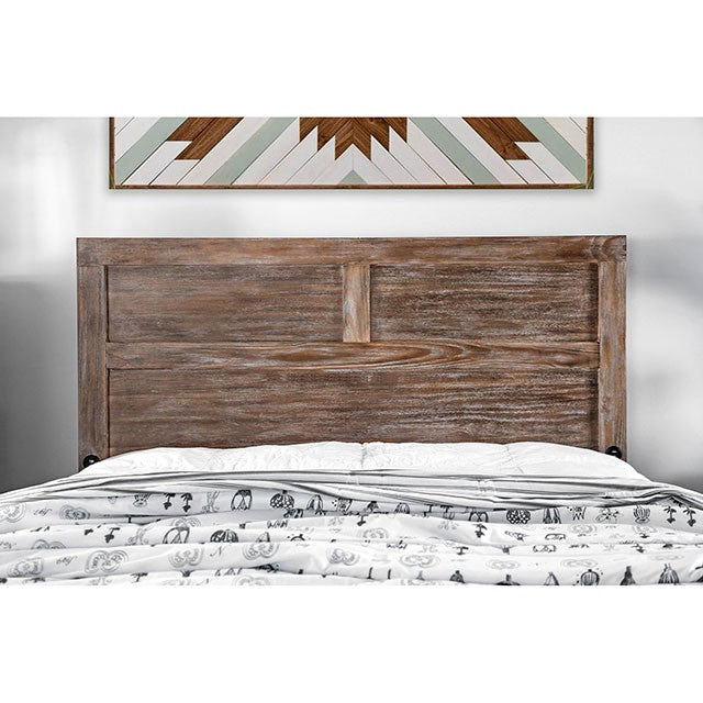 Wynton Weathered Light Oak E.King Bed