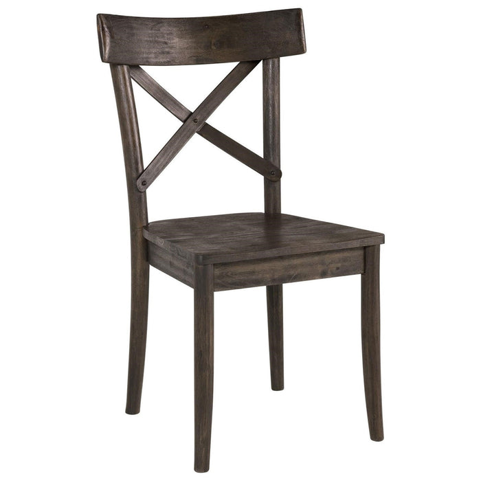Elements International New Bedford Coronado Wooden Side Chair (Set of 2) in Dark Wood
