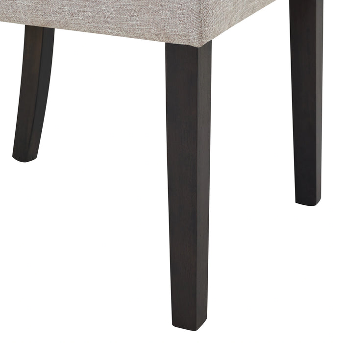 Lexi Tufted Fabric Side Chair in Beige (2 Per Pack)