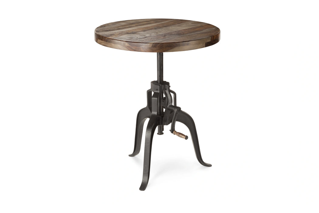 Steve Silver Sparrow Round Crank Table in Natural Brown