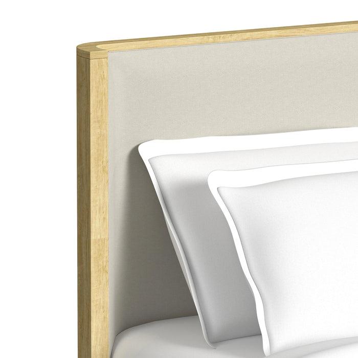 Sylvie UPH Bed with White Fabric