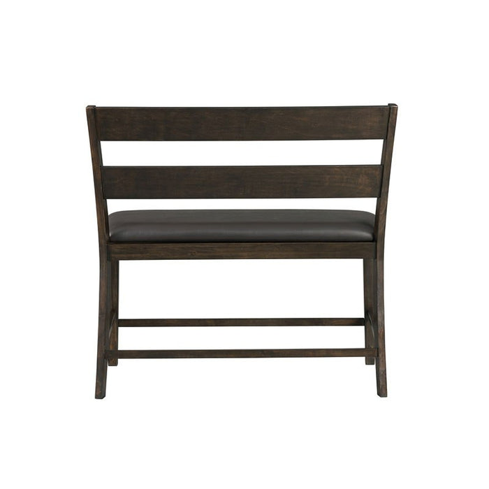 Elements International Mango Counter Height Bench in Dark Brown