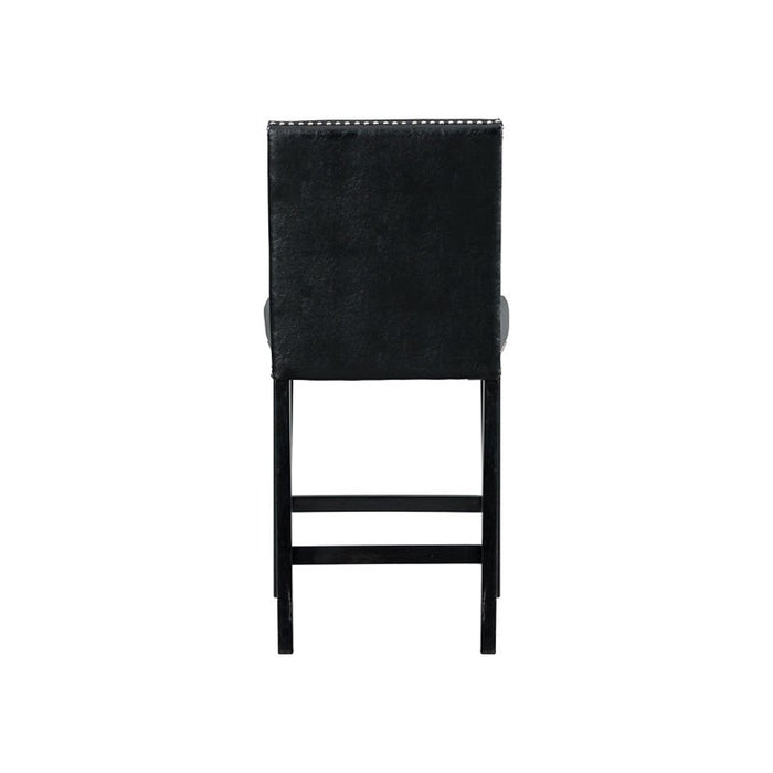 Elements International Meridian Counter Height Chair (Set of 2) in Black