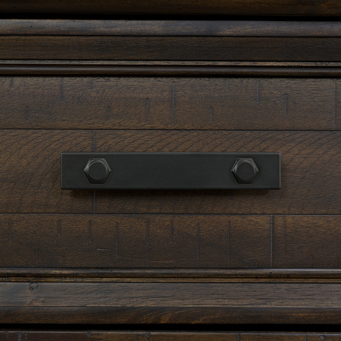 Colorado City 2-Drawer Nightstand with USB in Charcoal