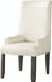 Elements International Finn Upholstered Arm Chair (Set of 2) in Cream and Smokey Walnut image