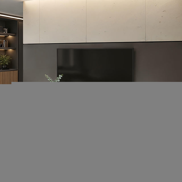 Larvik TV Stand White w/ Gold Frame