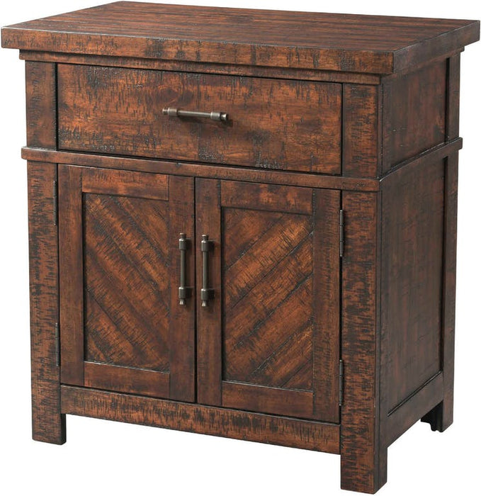 Elements International Jax Nightstand in Warm Smokey Walnut image