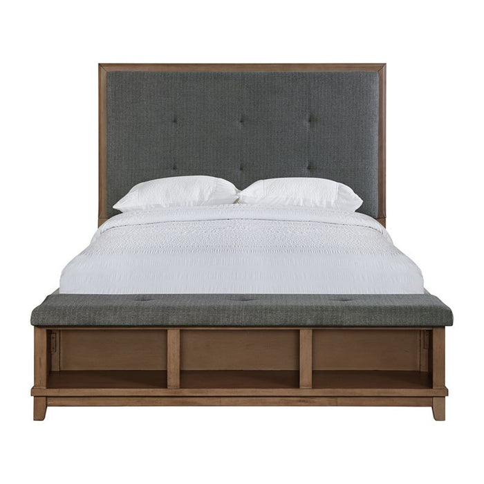 Elements International Jolene Queen Storage Bed in Grey image