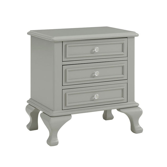 Elements International Jesse Youth Nightstand in Grey
