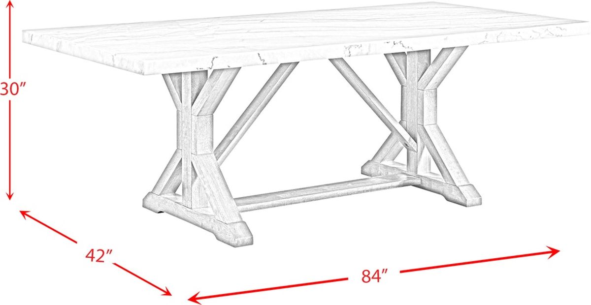 Elements International Lakeview Rectangular Dining Table in Natural CDLW100DTC