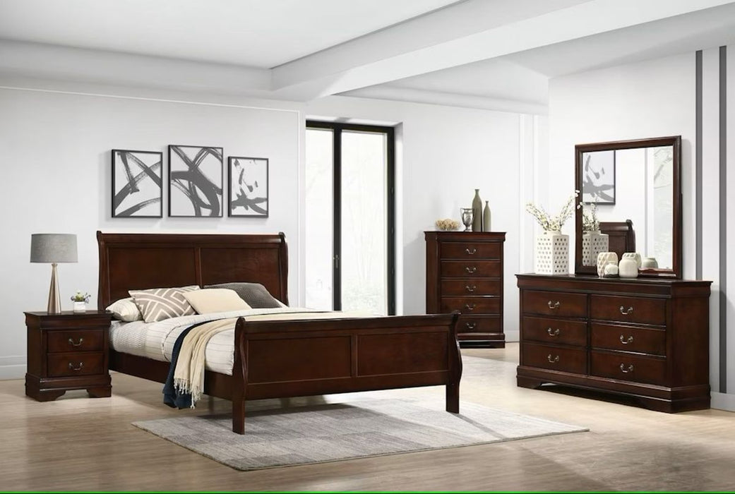 Elements International Louis Philippe Dresser in Cherry