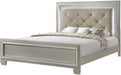 Elements International Platinum Queen Platform Bed in Golden Champagne image