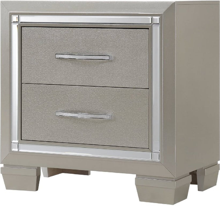 Elements International Platinum Night Stand in Golden Champagne image