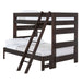 Elements International Vista Twin over Full Bunk Bed with Ladder in Brown image