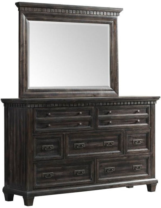 Elements International Morrison Dresser in Smokey Gray Oak Lacquer