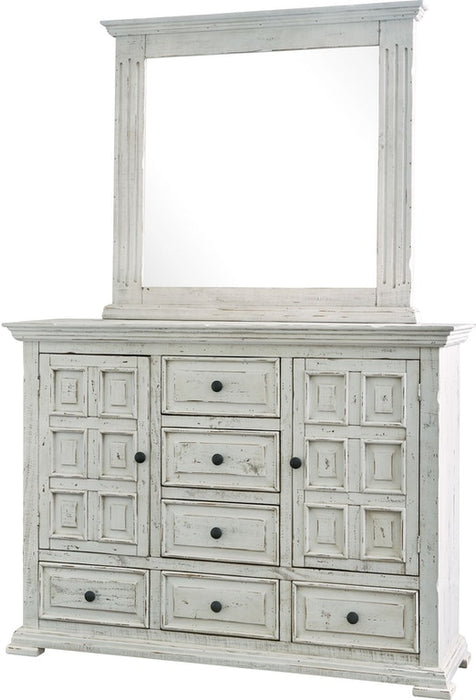 Elements International Olivia White 8 Drawer Dresser