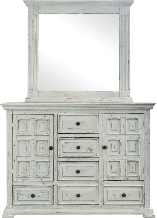 Elements International Olivia White 8 Drawer Dresser