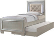 Elements International Platinum Youth Twin Panel Bed in Champagne image