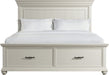 Elements International Slater King Storage Bed in White image